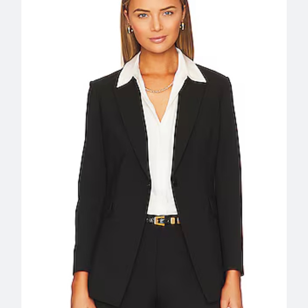 Smythe Single Button Black Basic Blazer Jacket - image 1